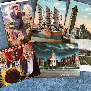 Vintage Boston Postcards c. 1909 (lot of six)
