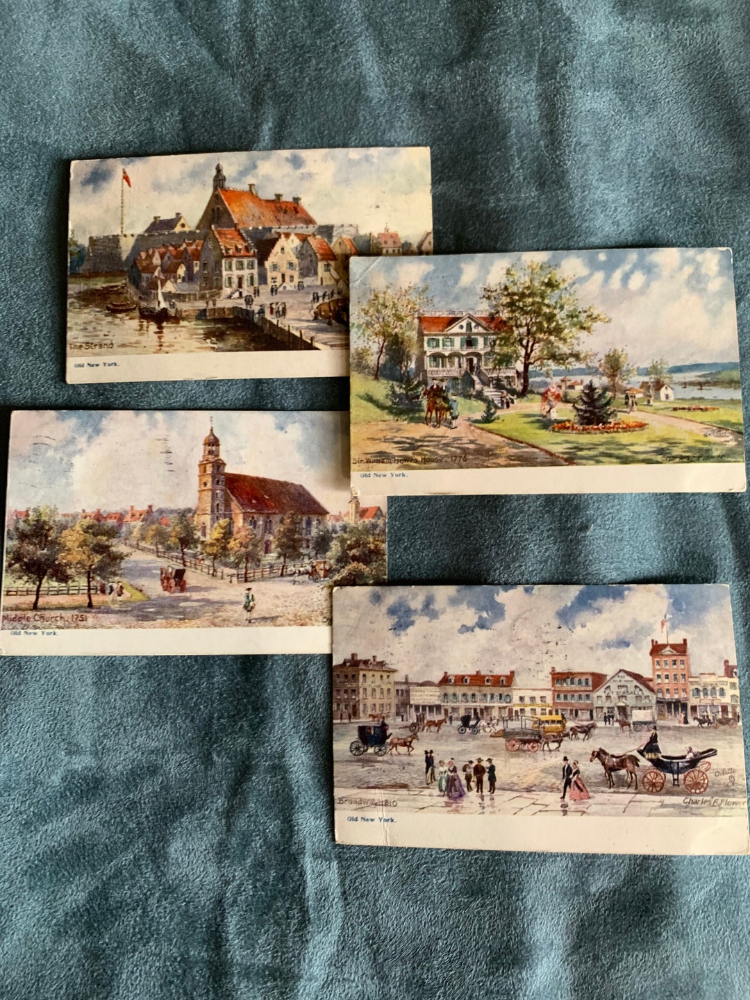 Old New York 1908 Postcards (set of 4) - Etsy