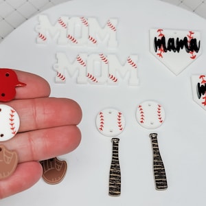 Baseball Acrylic Earring, DIY Color Fill Earrings, Sports Acrylic Earring Blanks, Baseball Earring image 1