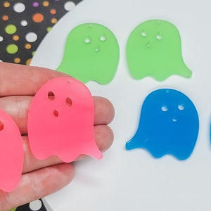 Glow In The Dark Ghost Acrylic Earring, DIY Earrings, Halloween Earring, Jewelry Supply, Fall Acrylic Earrings, Spooky Earrings