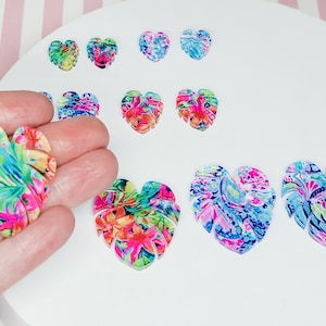 Tropical Monstera Acrylic Earring Blank, DIY Earrings, Earring Blanks, Earring Charms, Jewelry Earring Supplies, Summer Earrings