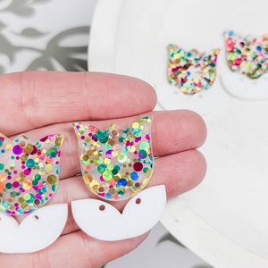 BLANKS-Dot Tulip Acrylic Earring, DIY Earrings, Wholesale Blanks, Earring Blanks, Blanks for Earring Makers, Acrylic Jewelry Blank, Flower