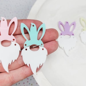 BLANKS-Pastel Bunny Acrylic Earring, DIY Earrings, Easter Earrings, Earring Blanks, Earring Findings,Acrylic Jewelry Blanks