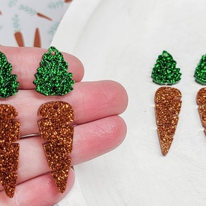 BLANKS-Carrot Acrylic Earring, DIY Earrings, Easter Earrings, Earring Blanks, Blanks for Earring Makers,Acrylic Jewelry Blanks