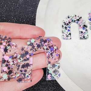 Confetti Scalloped Arches Acrylic Earring, DIY Earrings, Earring Blanks, Earring Charms, Jewelry Earring Supplies, Geometric