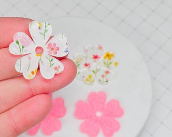 Pendientes acrílicos con flores silvestres, accesorios de primavera, pendientes DIY, joyería acrílica estampada