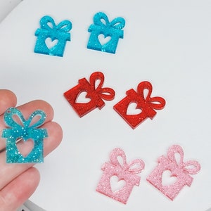 Present Acrylic Earring, DIY Earrings, Wholesale Blanks, Earring Blanks, Blanks for Earring Makers, Acrylic Jewelry Blanks, Winter Jewelry