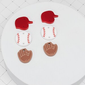Baseball Acrylic Earring, DIY Color Fill Earrings, Sports Acrylic Earring Blanks, Baseball Earring image 3