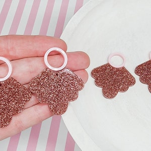 BLANKS- Scallop Acrylic Earring, DIY Earrings, Wholesale Blanks, Earring Blanks, Blanks for Earring Makers, Acrylic Jewelry Blank, Flower