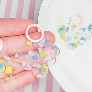 BLANKS- Scallop Acrylic Earring, DIY Earrings, Wholesale Blanks, Earring Blanks, Blanks for Earring Makers, Acrylic Jewelry Blank, Flower