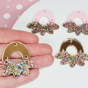 Pink or Gold Acrylic Earrings, DIY Earrings, Acrylic Jewelry Blanks, Acrylic Earring Blanks