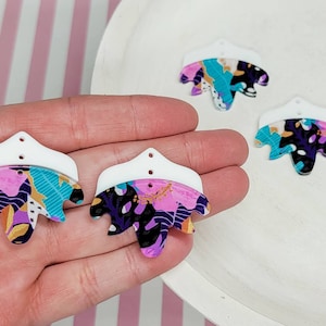 Floral Acrylic Earring, DIY Earrings, Jewelry Blanks, Earring Blanks, Summer Jewelry, Jewelry Making Supply, Earring Supply