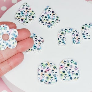 Pastel Flower Acrylic Earring, Geometric Earrings, You Pick Design, DIY Earrings, Earring Blanks, Acrylic Charms, Easter Earrings, Spring