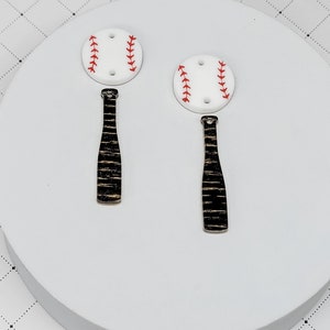 Baseball Acrylic Earring, DIY Color Fill Earrings, Sports Acrylic Earring Blanks, Baseball Earring image 4