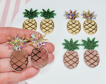 Pineapple Acrylic Earring, DIY Earrings, Jewelry Blanks, Acrylic Jewelry Blanks, Summer Earrings, Pineapple Findings