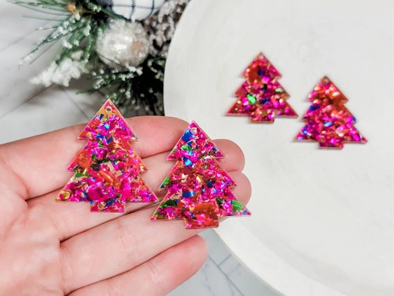 Christmas Tree Acrylic Earring Blank, DIY Earrings, Wholesale Blanks, Earring  Blanks, Blanks for Earring Makers, Jewelry Blanks 