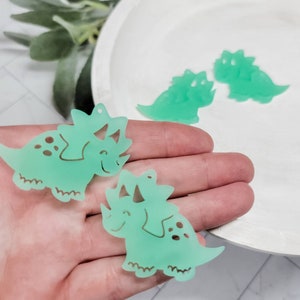 BLANKS-Triceratops Acrylic Earring, DIY Earrings, Wholesale Blanks, Earring Blanks, Blanks for Earring Makers, Acrylic Jewelry Blanks