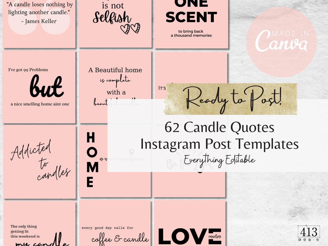 62 Candle Quote Instagram Templates, Candle Maker Quotes, Candle