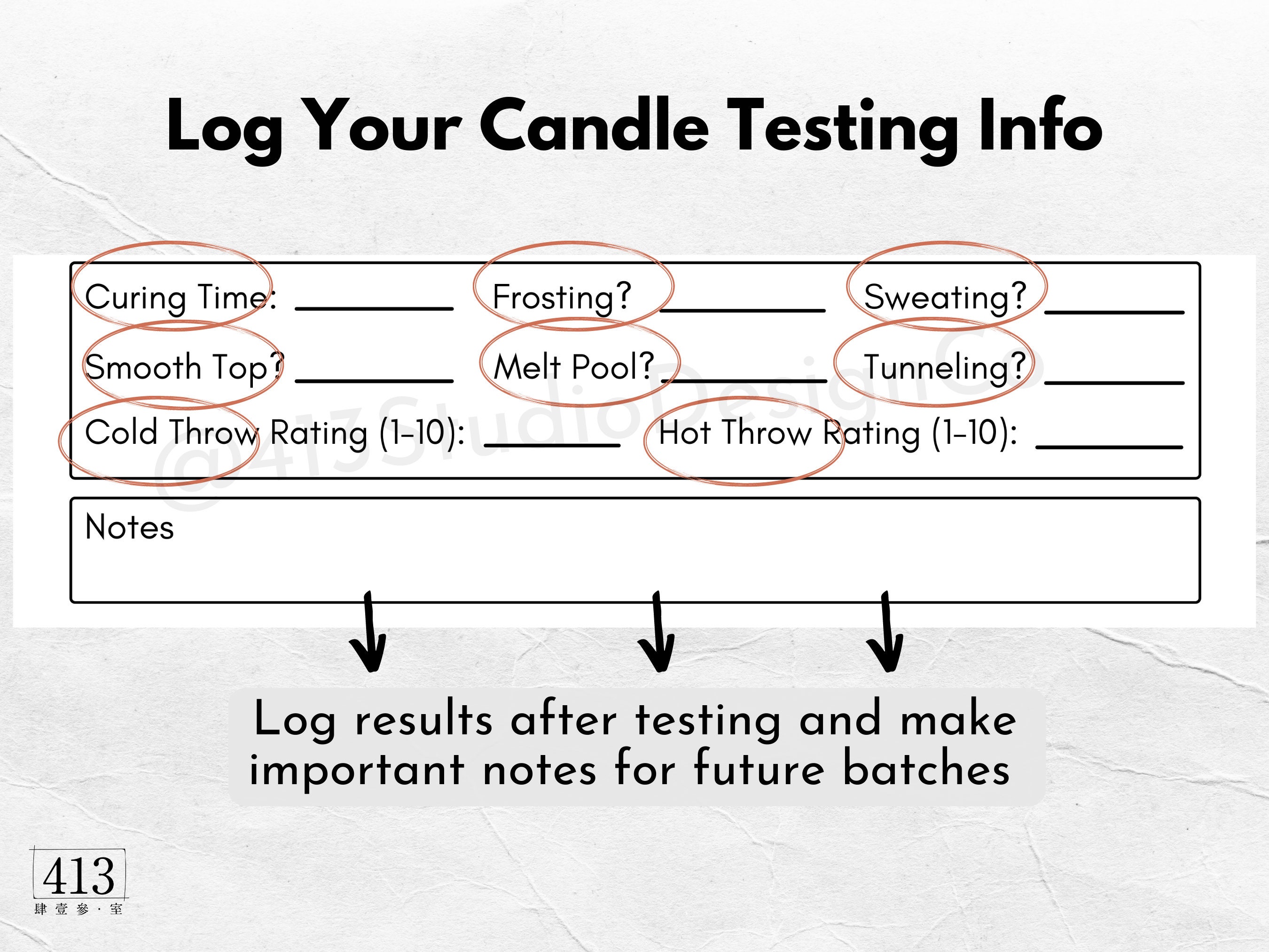 Testing Template Label Editable Candle Making and Testing Label Template, Candle Making Notes ...