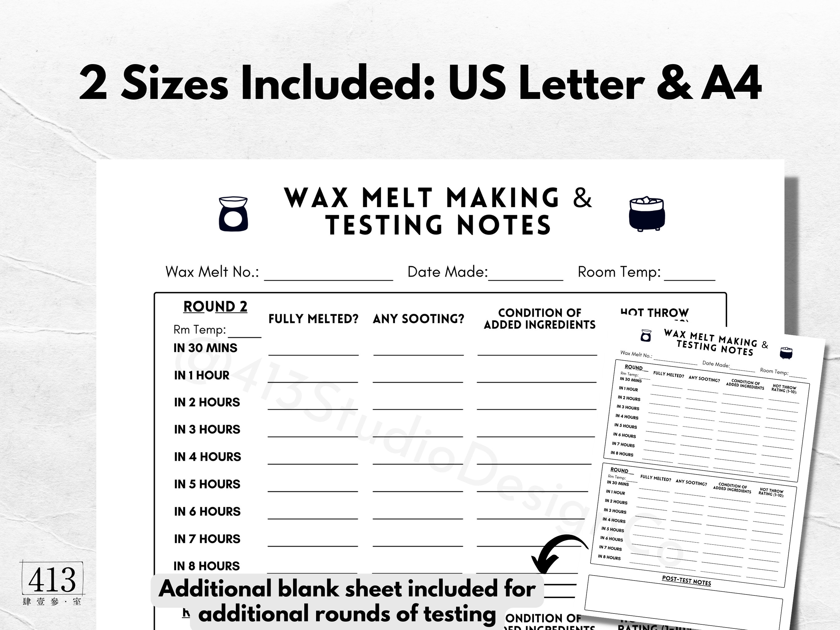 Wax Melt Making and Testing Template Wax Melt Making Testing Etsy Ireland
