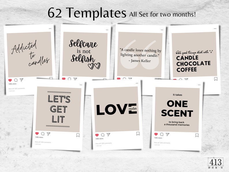 62 Candle Quotes Instagram Templates Candle Business Etsy
