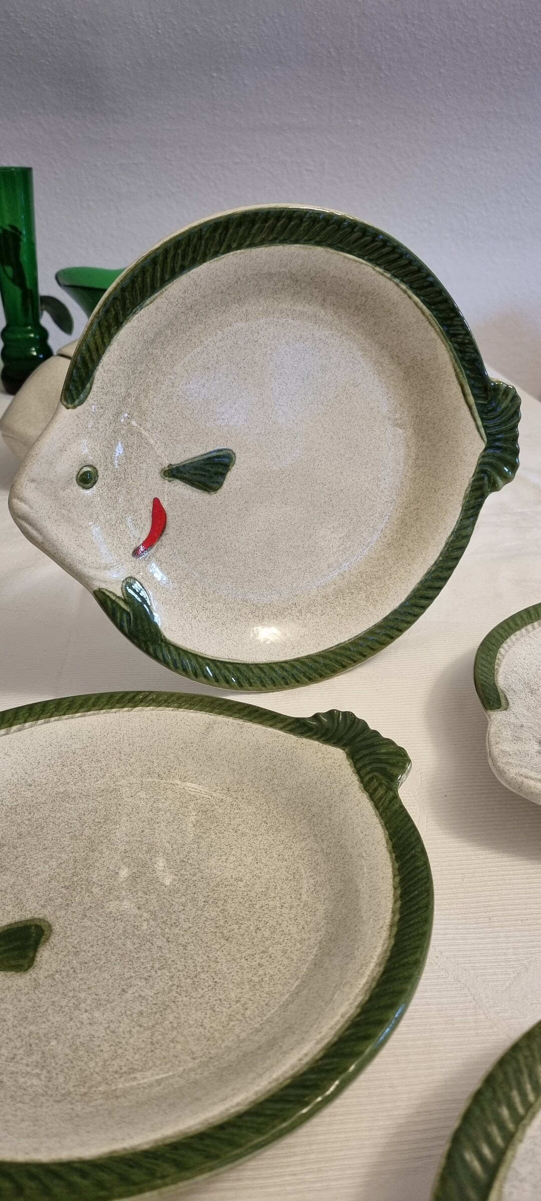 Vintage Fish Plates Waechtersbach Etsy