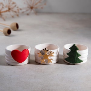 Christmas Tealight Holder, Christmas Candle Holder, Christmas Gift, 24k Real Gold Tealight Holder, Three Piece Tealight Holder