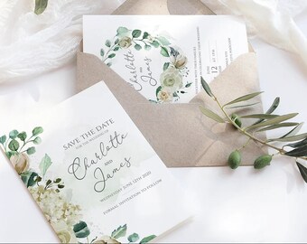 Cream Roses - Wedding Invitation , Template , New design Wedding Invitation , New design , Template Invitation