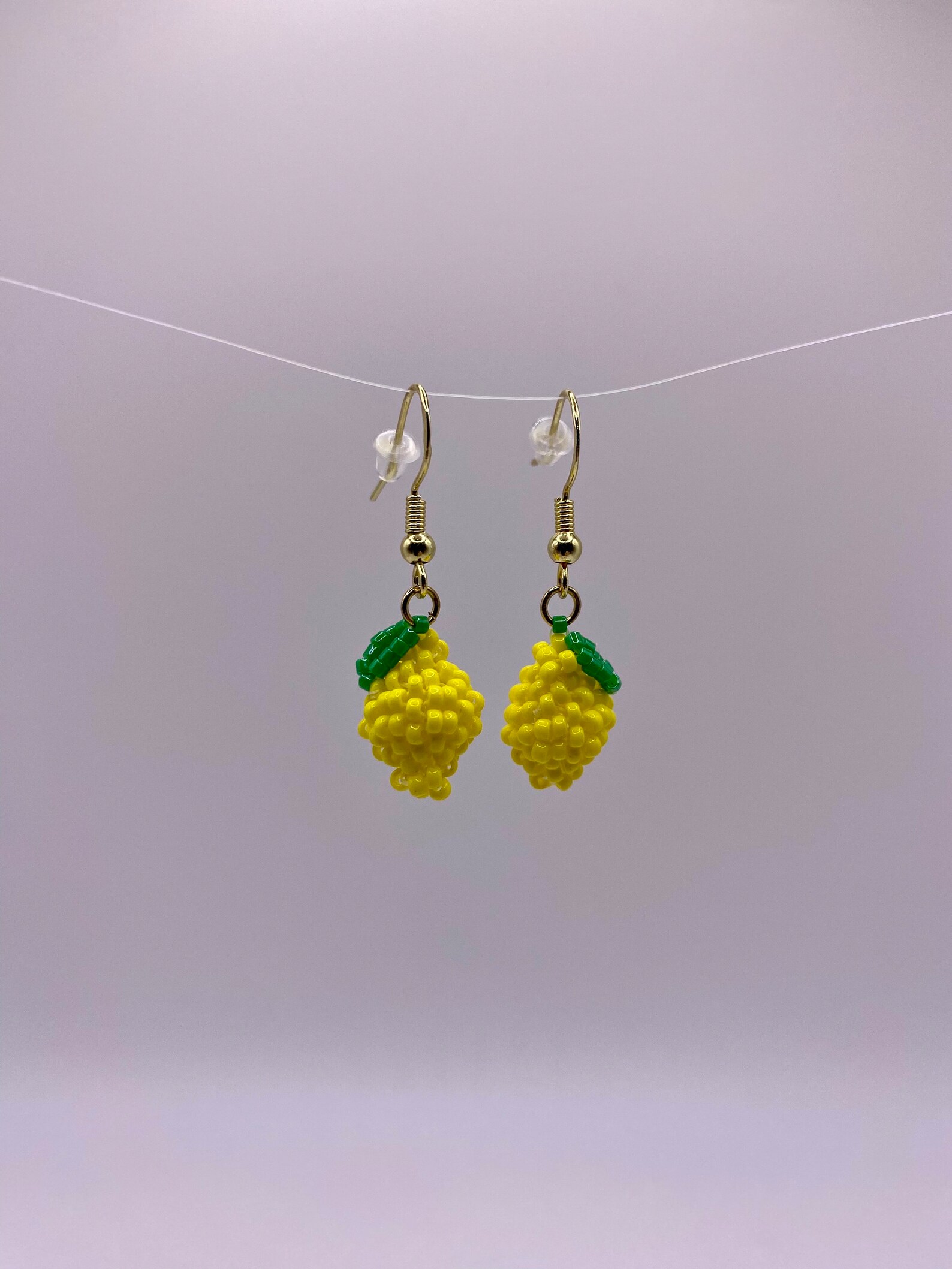 Lemon Blossom Beaded Earrings