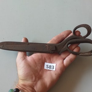 ヴィンテージの大型仕立て用はさみ、洋裁用はさみ、1900 年代初頭のそのままの状態