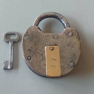 Vintage large railway padlock antique railroad padlock
