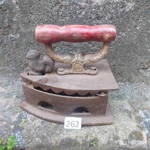 Vintage iron charcoal iron coal iron clothes iron