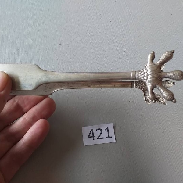 Vintage English silver plated sugar tongs by WMF 1/0 early 1900s  genuine antique