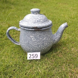 Little Dutch vintage teapot graniteware enamelware