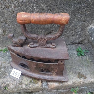 Vintage iron charcoal iron coal iron clothes iron