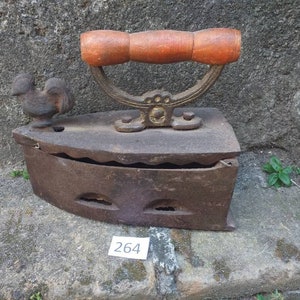 Vintage large iron charcoal iron coal iron clothes iron