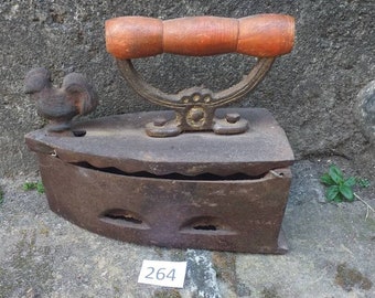 Vintage large iron charcoal iron coal iron clothes iron