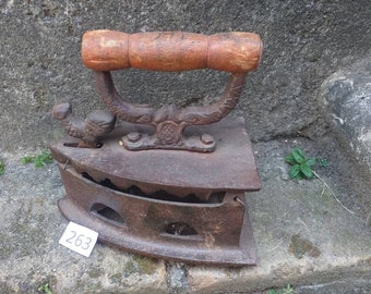 Vintage iron charcoal iron coal iron clothes iron