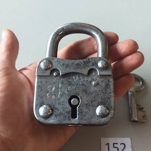 Vintage padlock 8 lever Germany
