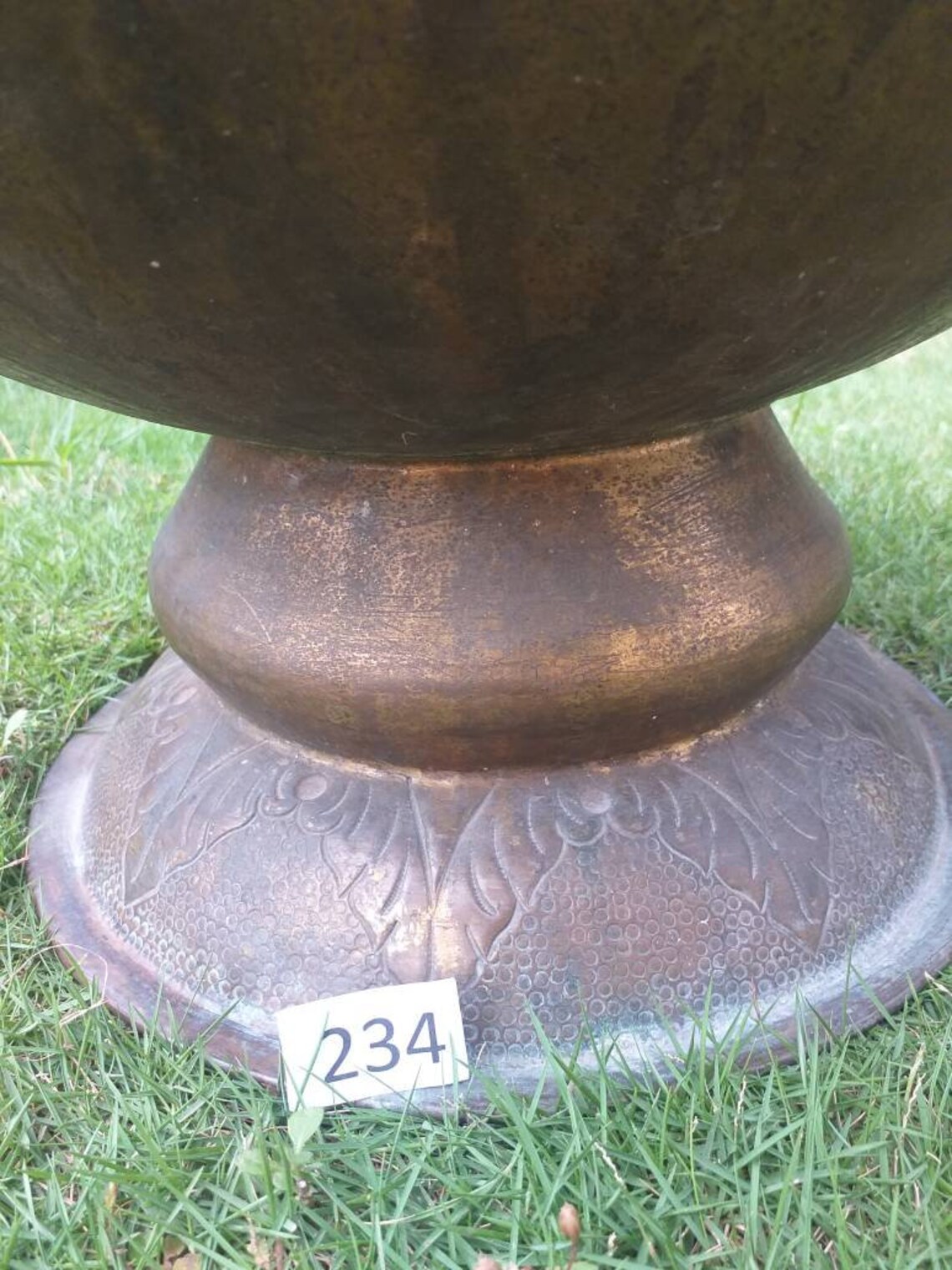 Vintage Victorian Very Large Aspidistra Pot Large Ornate Brass Etsy