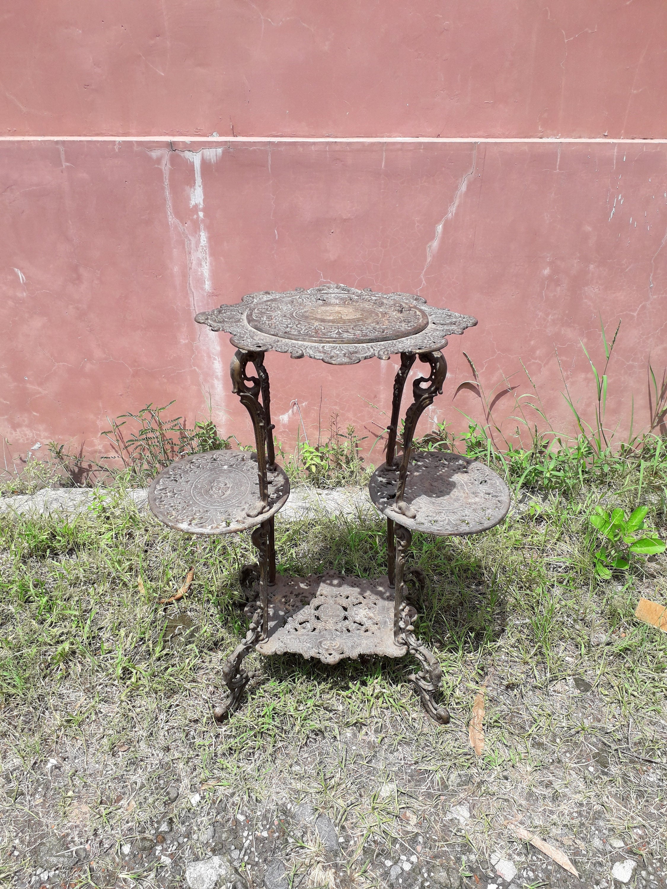 Vintage Cast Iron Plant Pot Stand Jardiniere Stand Victorian Etsy UK