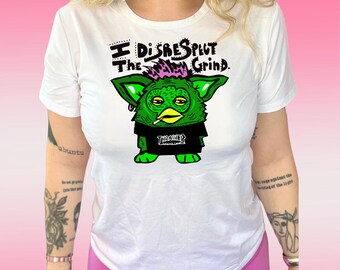 Alien Shirt, Punk Shirt, Art, hilariousY2K 90's Shirt, Alien Tee, Alien and Furby Shirt, Anti- Grind Culture Liberal Graphic Tee