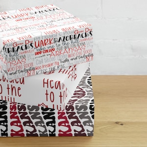 University of Arkansas Razorbacks Gift Wrapping Paper - Set of 3