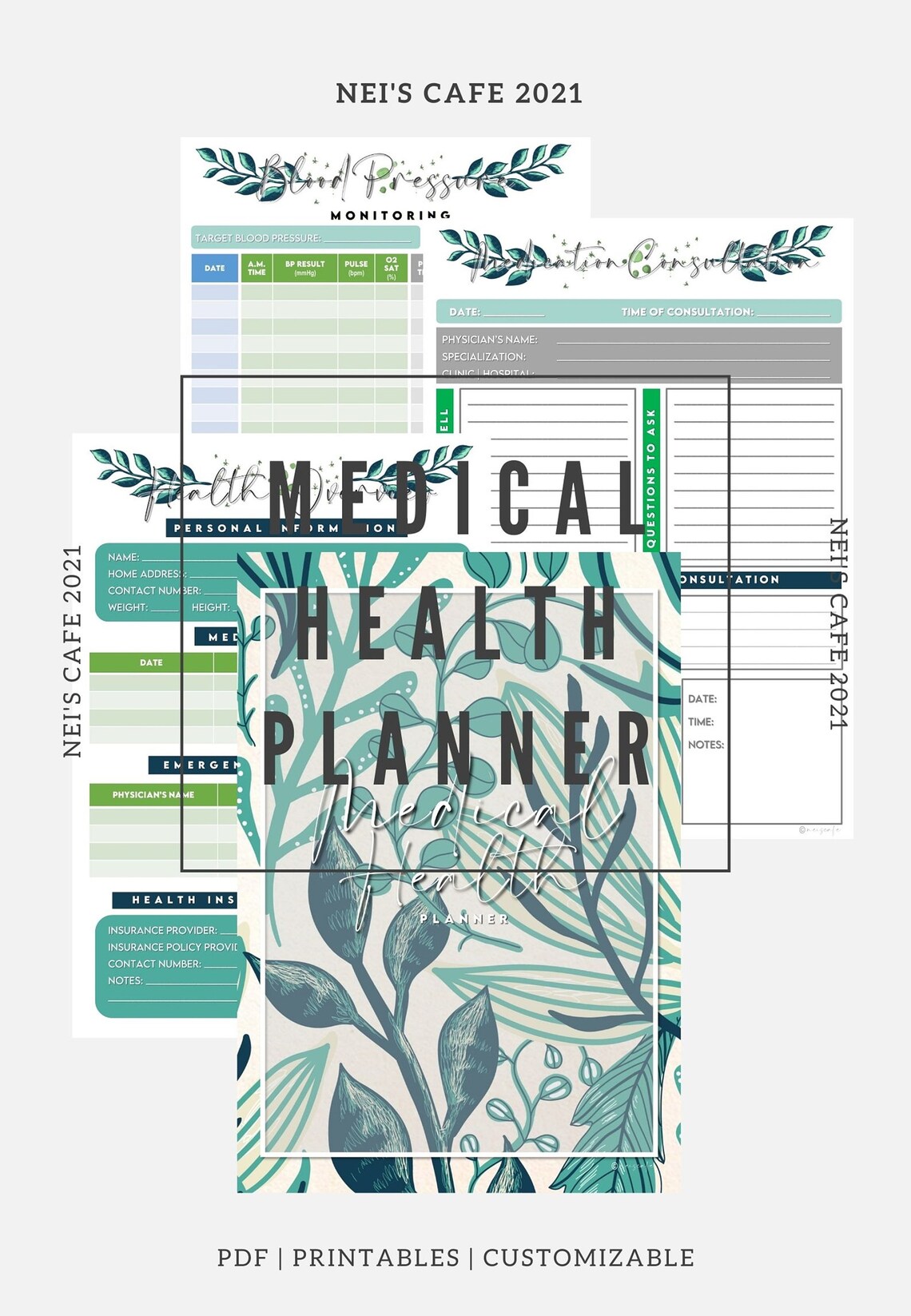 MEDICAL HEALTH PLANNER | Etsy
