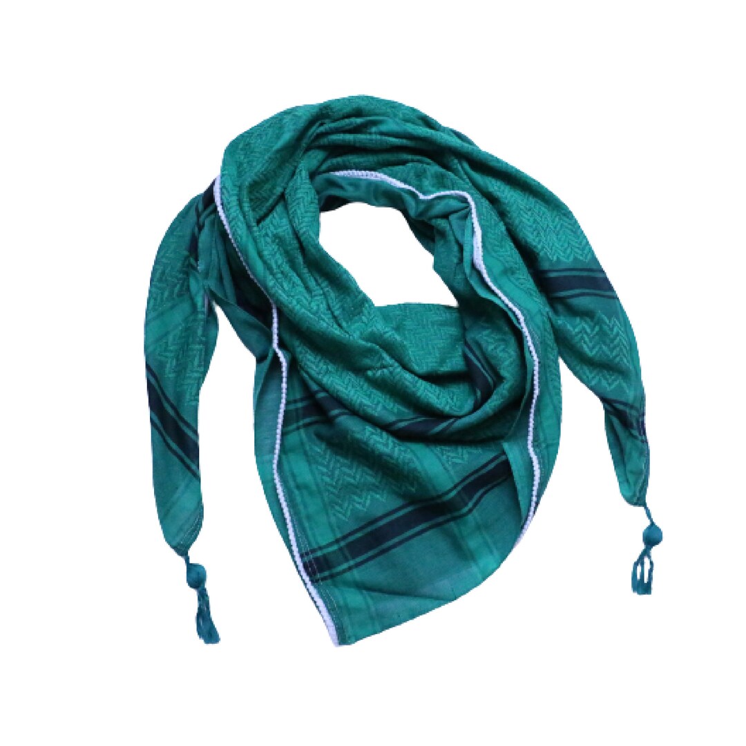 Keffiyeh Huwara Green Style Palestinian Scarf 47 Etsy