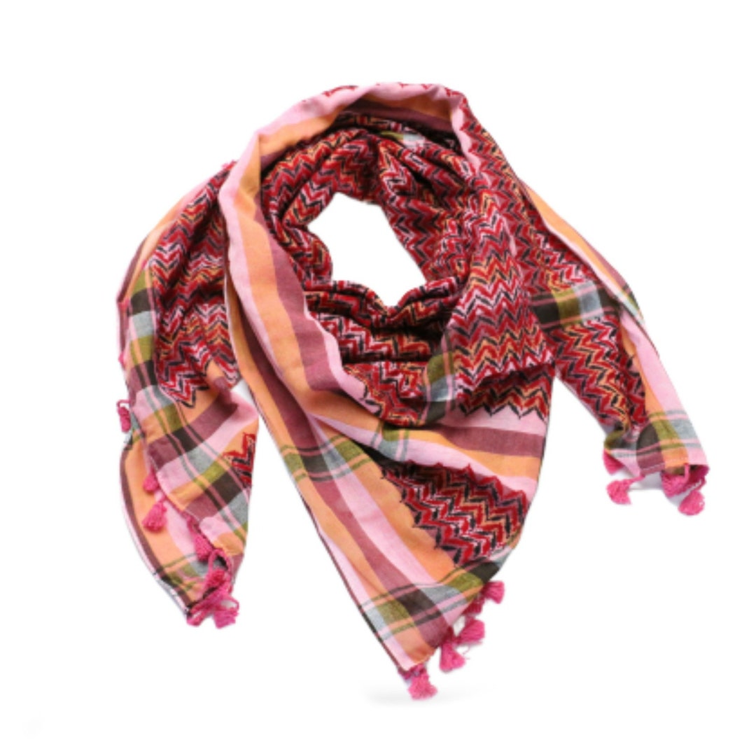 Keffiyeh Beit Jala Style Pink Palestinian Scarf 47 - Etsy