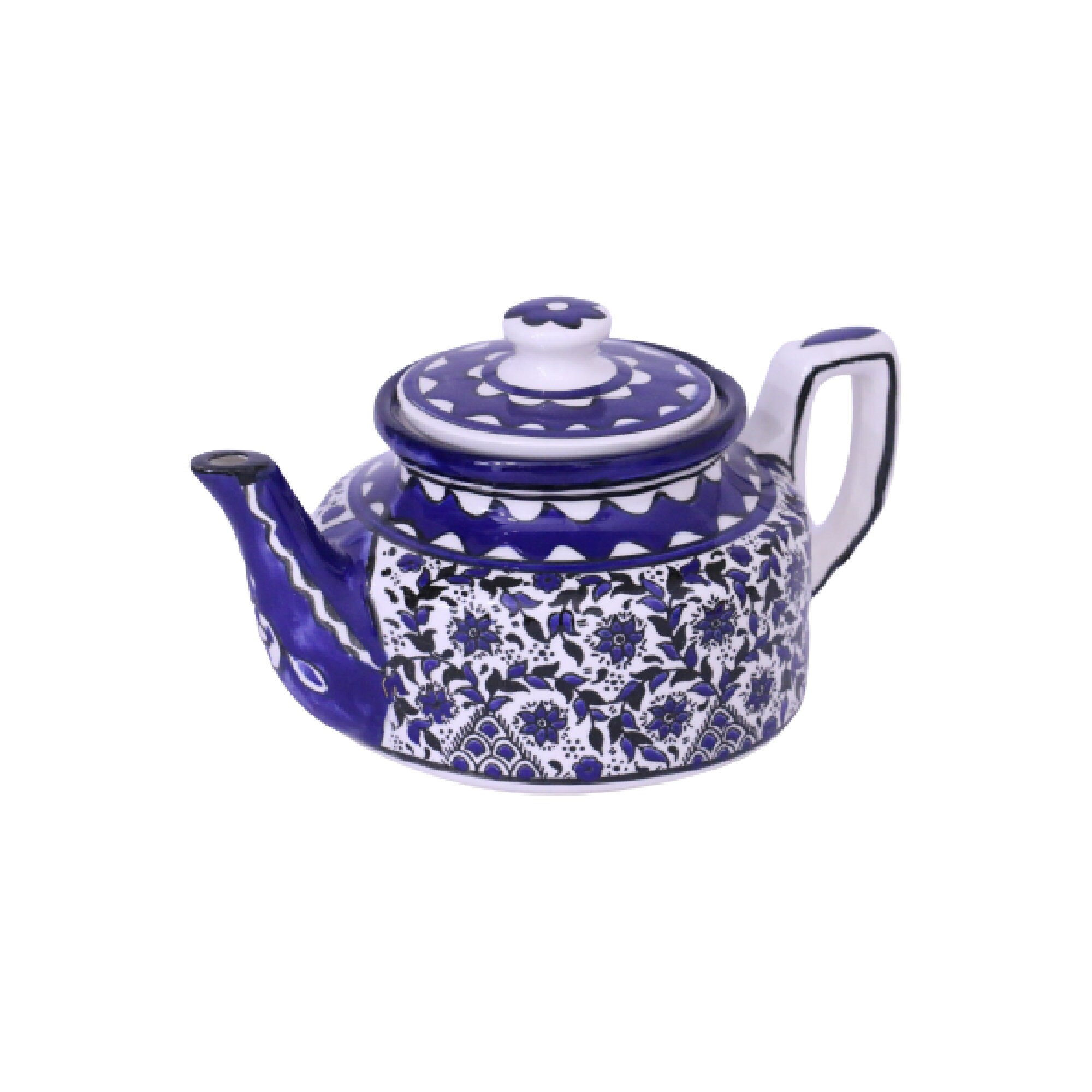 Large Ceramic Teapot HandPainted Floral Forest Ceramic Tea Etsy