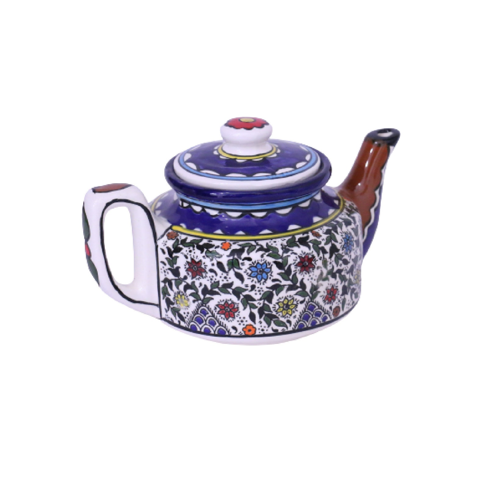 Large Ceramic Teapot HandPainted Floral Forest Ceramic Tea Etsy