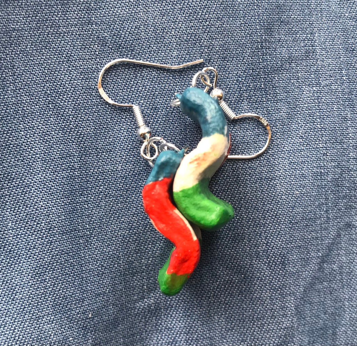Dsmp mcyt Kinoko Kingdom flag handmade clay hook earrings | Etsy