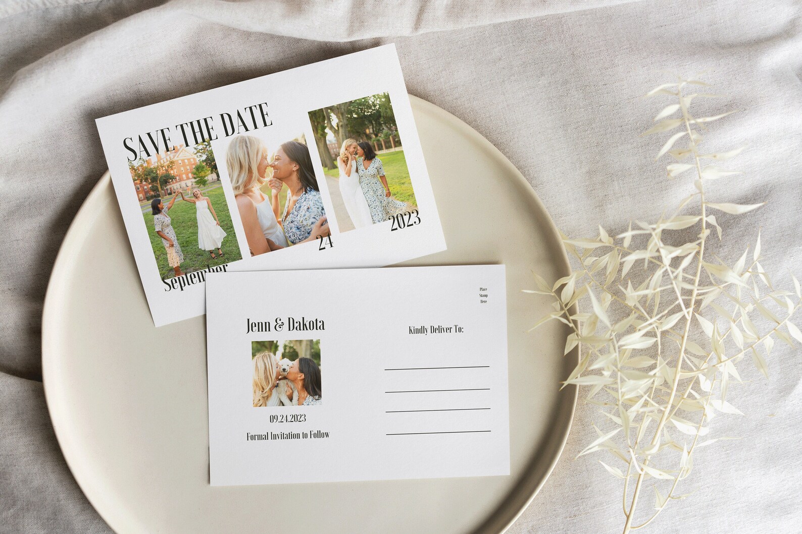 Postcard Save the Date Template Downloadable Save the Date - Etsy